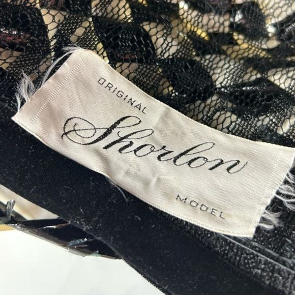 Vintage Original Shorlon Model Mod Weaved Lace Lined Hat Black & White main image 10